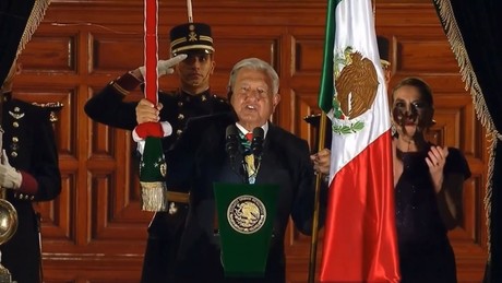 AMLO encabeza su último Grito de Independencia desde Palacio Nacional