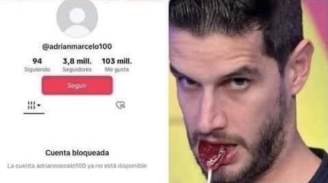 TikTok bloquea cuenta de Adrián Marcelo con más de 3 millones de seguidores