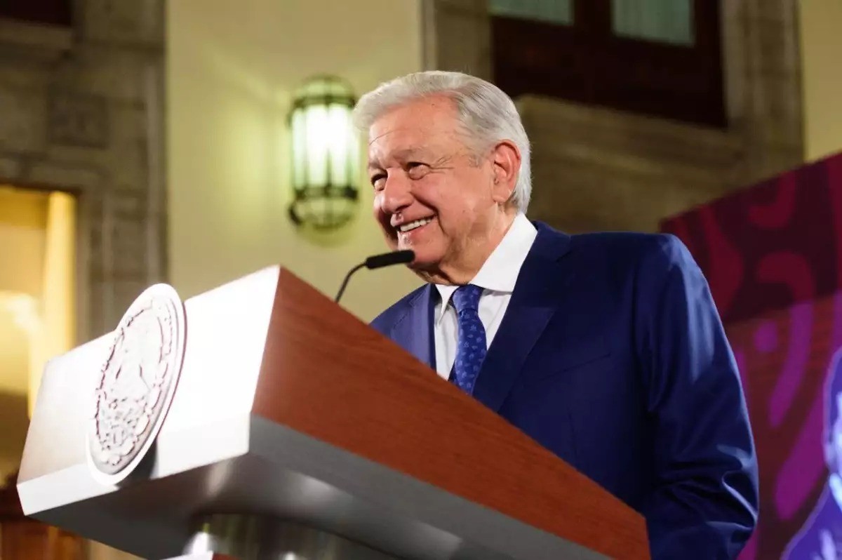 AMLO en su conferencia de prensa. Foto: Expansión.