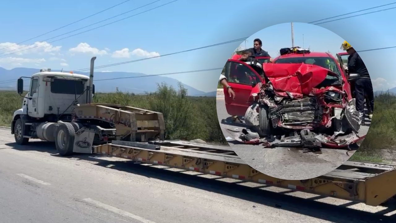 Aparatoso accidente en Monclova / Foto: Redes Sociales