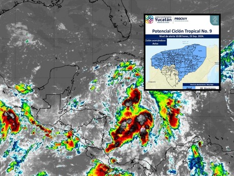 Yucatán activa la Alerta Azul ante el  Ciclón Tropical número 9