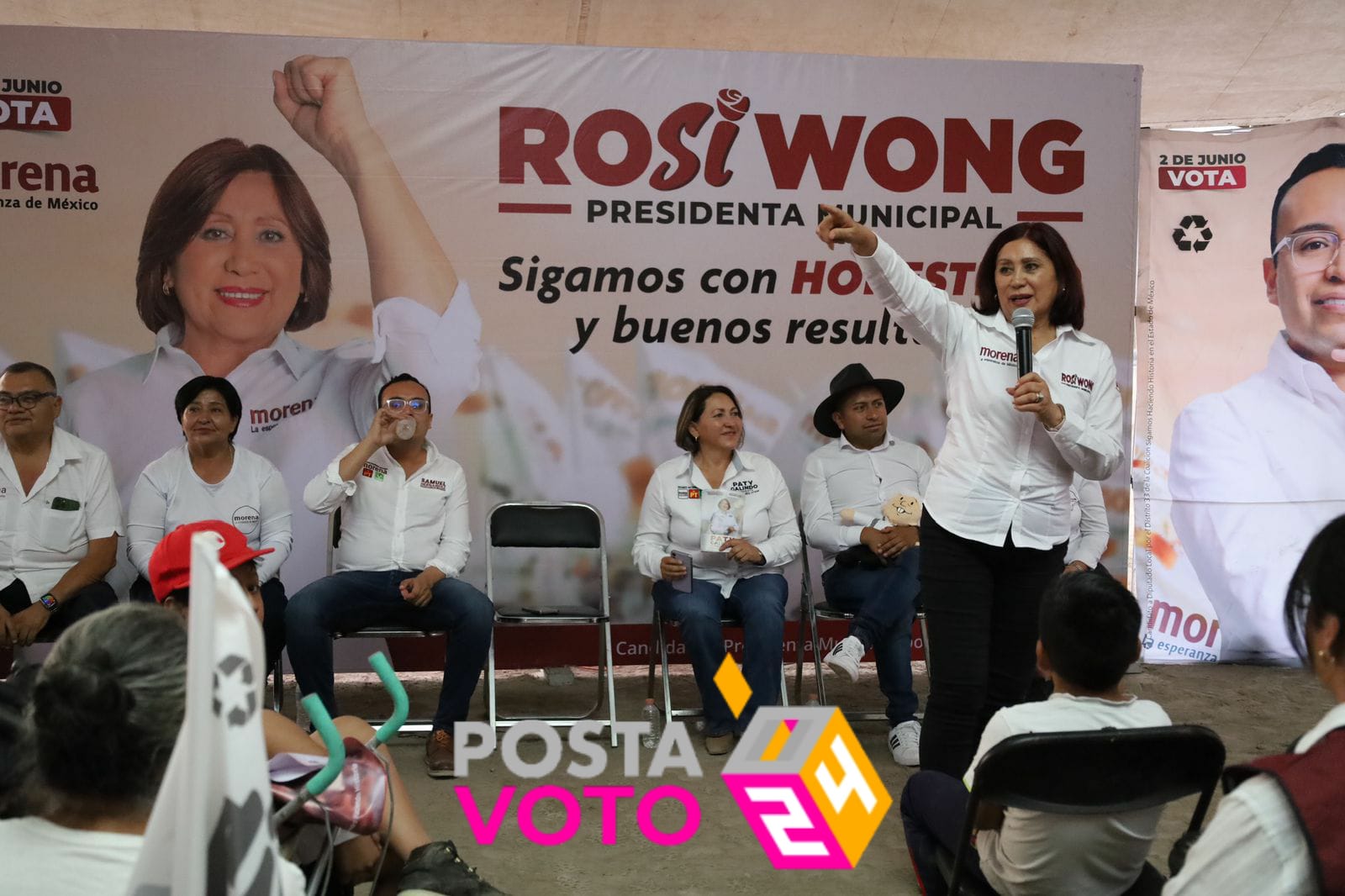 Rosi Wong ofreció mantener los programas sociales en Tecámac. Foto: Campaña de Rosi Wong
