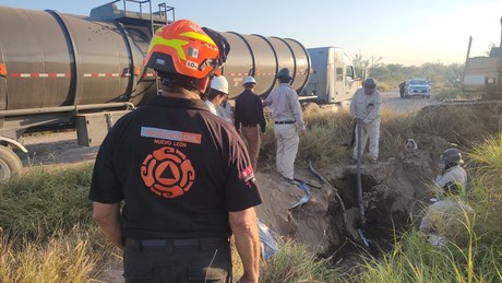 Así roban combustible con toma clandestina en Escobedo (VIDEO)