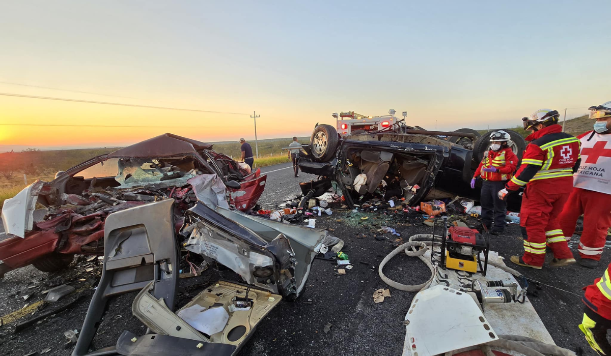 Fatal accidente sobre la carretera Saltillo-Monclova/Foto: Facebook