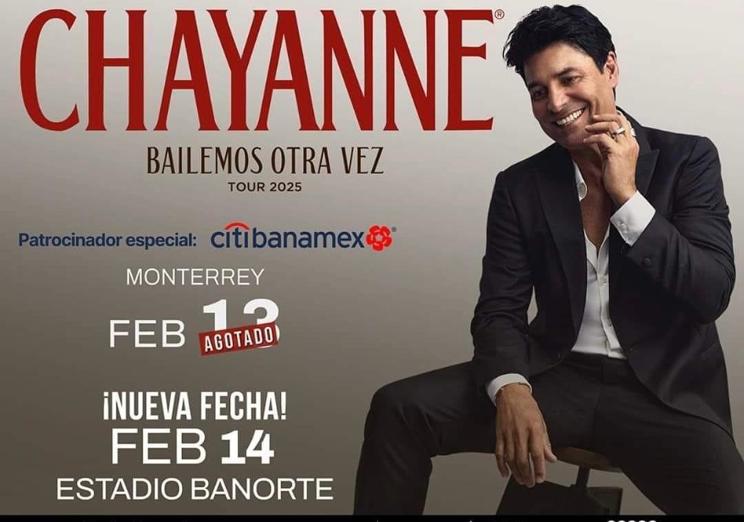 Chayanne confirma segunda fecha en Monterrey Foto: Redes Sociales