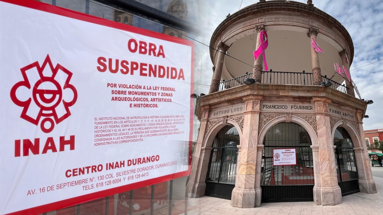 Obras en el kiosco de la Plaza de Armas se pausaron. Foto: Isaura Retana.