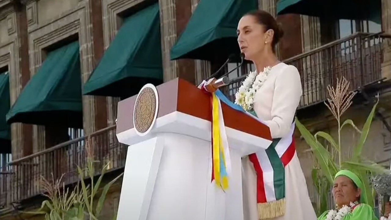 La presidenta brindó su discurso de los 100 pasos de la transformación. (Fotografía. Redes sociales)