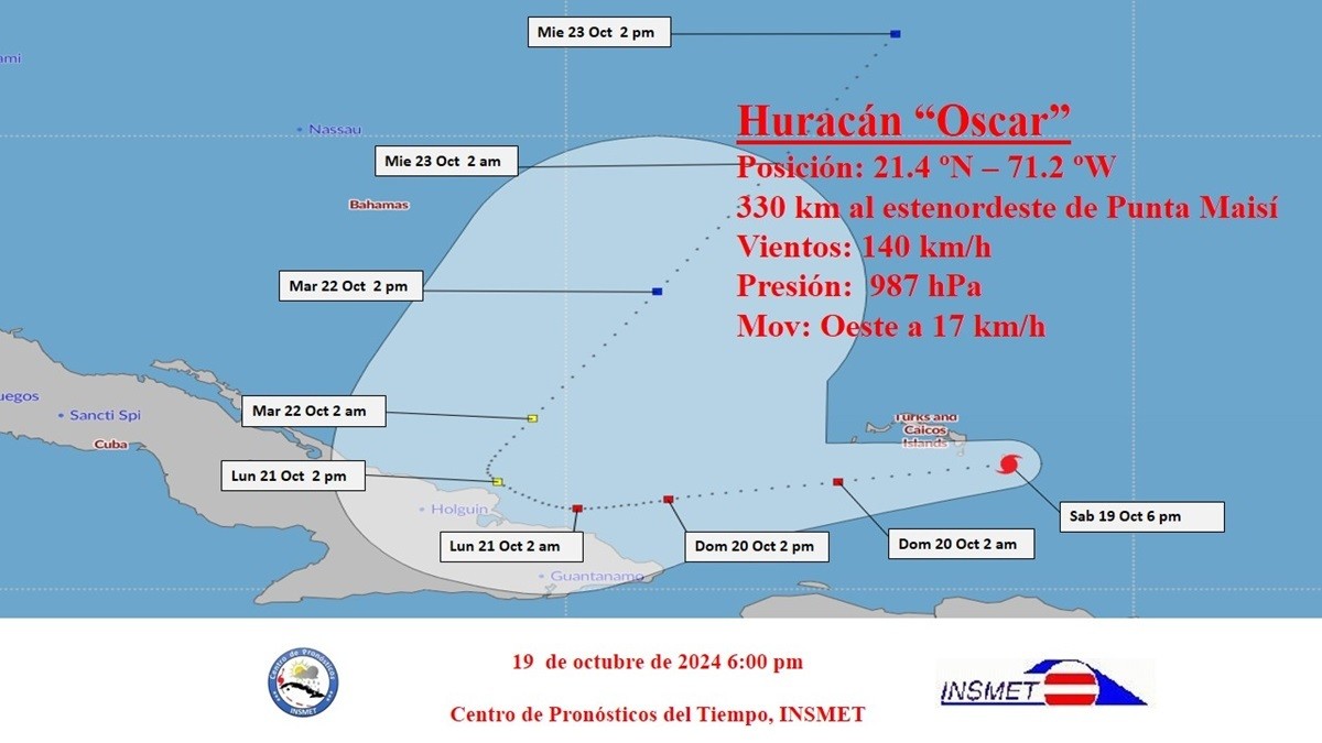 El huracán Oscar viene amenazando parte de la región cubana. Foto: X @MMarreroCruz