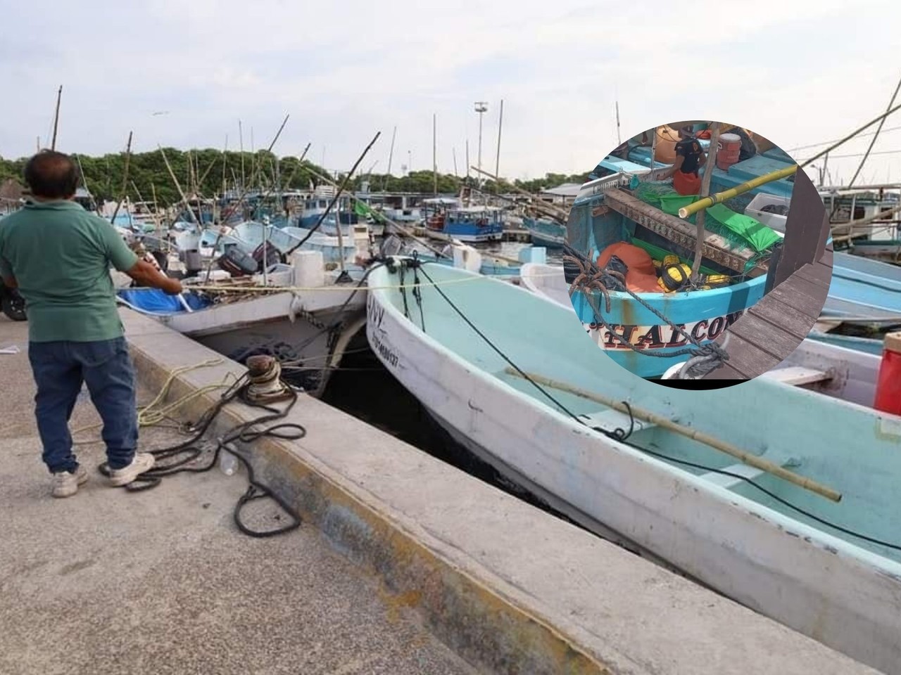 Pescadores yucatecos siguen desaparecidos luego que el huracán “Milton” los sorprendiera en alta mar.- Foto ilustrativa