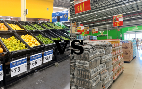 Bodega Aurrerá vs Walmart en la canasta básica