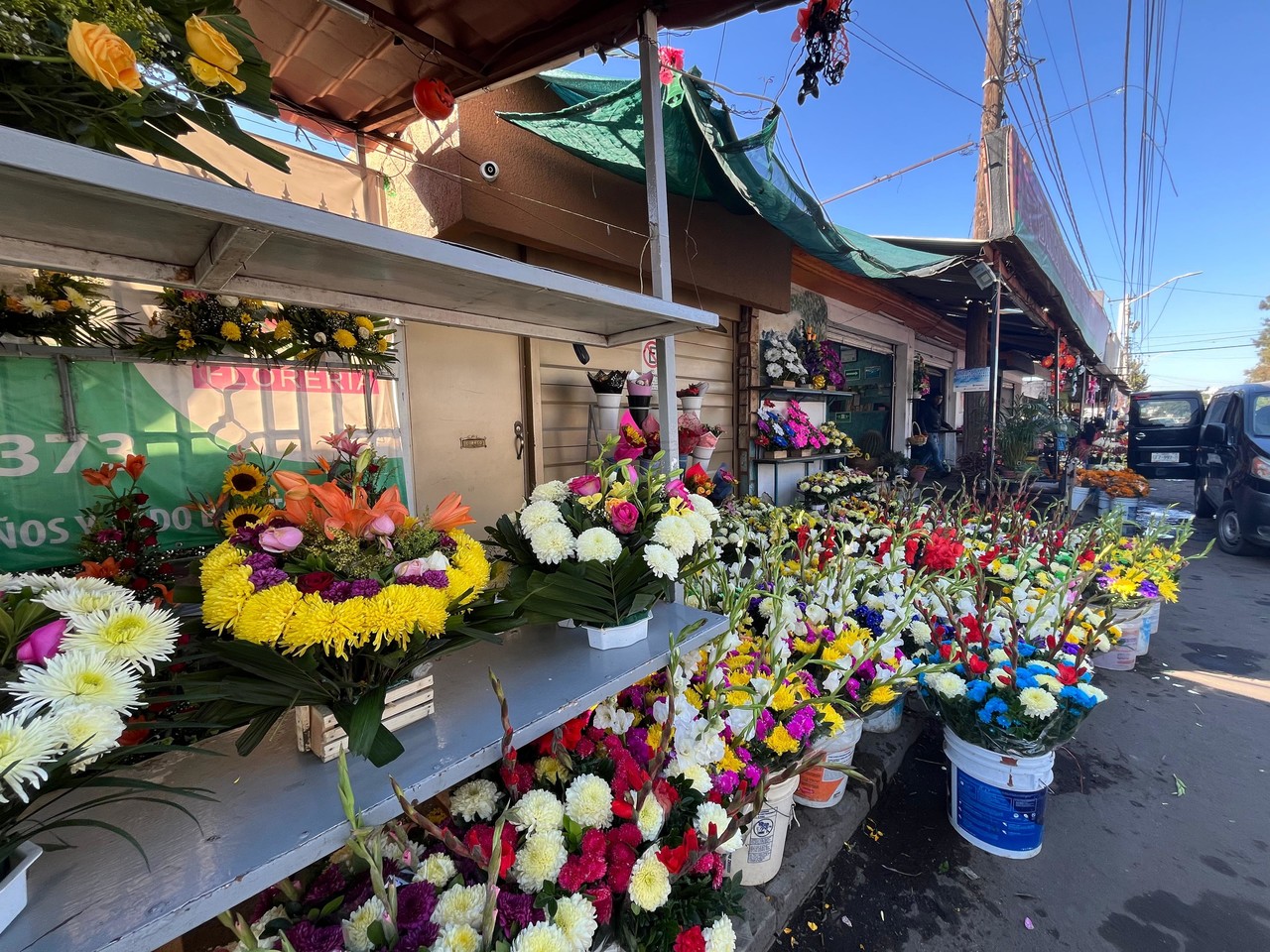 Se incrementa venta de flores por Día de Muertos. Foto: Isaura Retana.