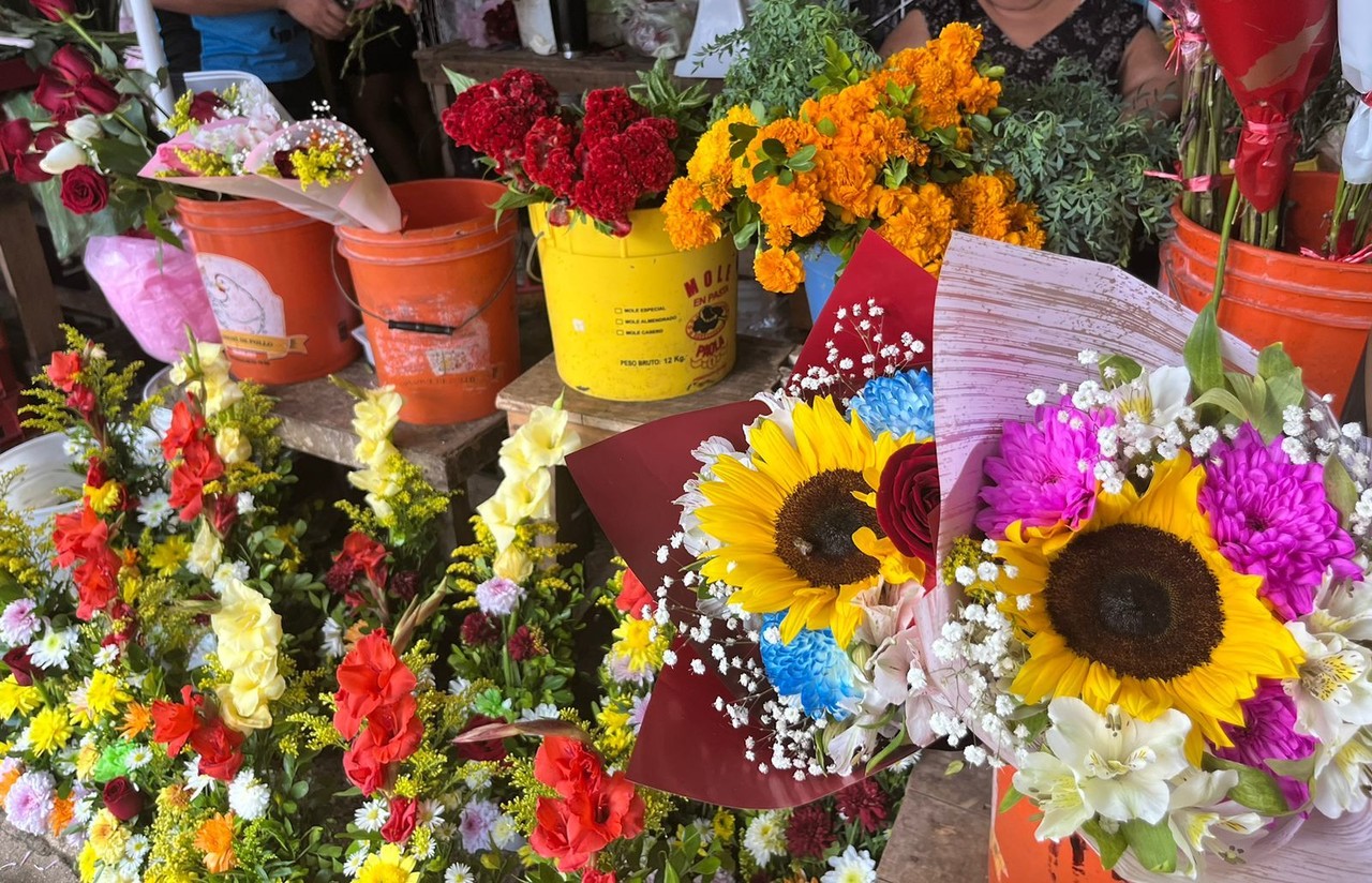 Flores del Hanal Pixán. Foto: Patricia Euan