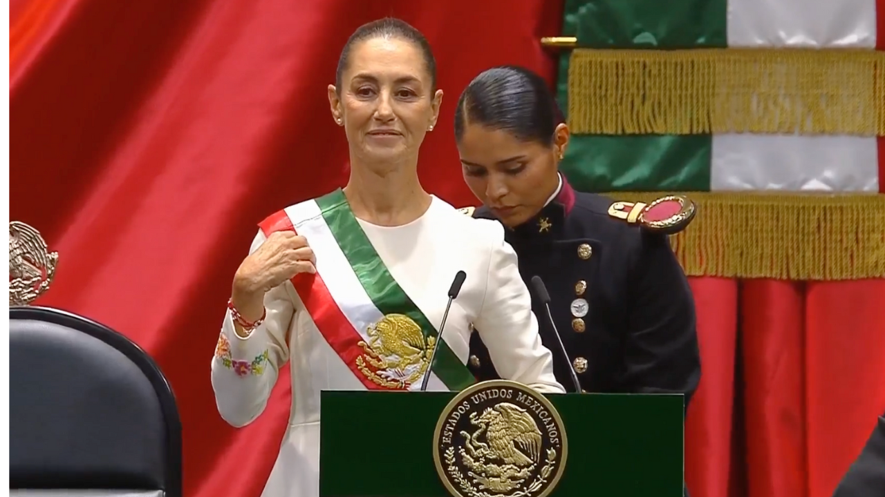 Claudia Sheinbaum Pardo con banda presidencial de México / Foto: Gobierno de México