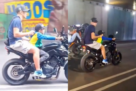 ¡Sin casco! Captan a niño manejando moto a toda velocidad en CDMX | VIDEO