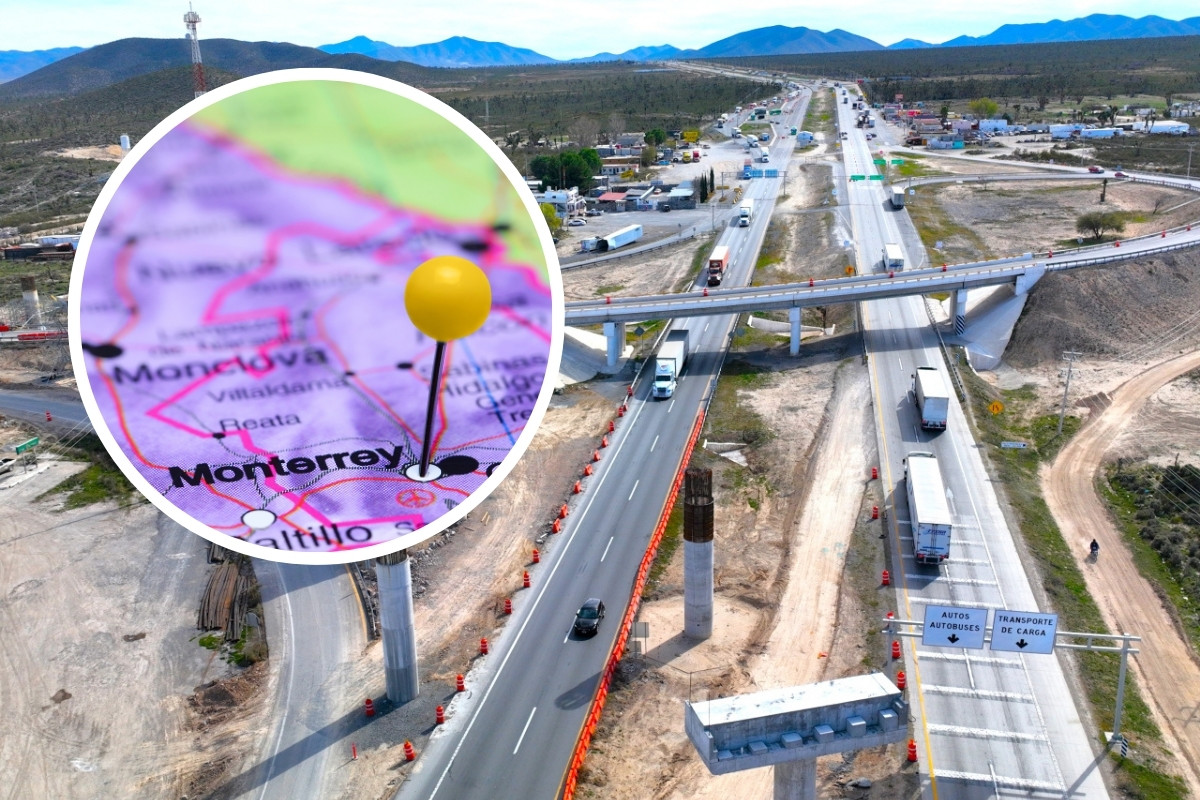 Carretera Interserrana de Nuevo León. Foto: Gobierno de Nuevo León y Canva