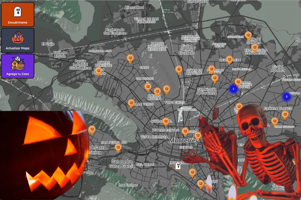 El sitio se llama Dulce Halloween y muestra un mapa interactivo, donde puedes encontrar qué casas en tu vecindario están regalando dulces. Foto: Canva.