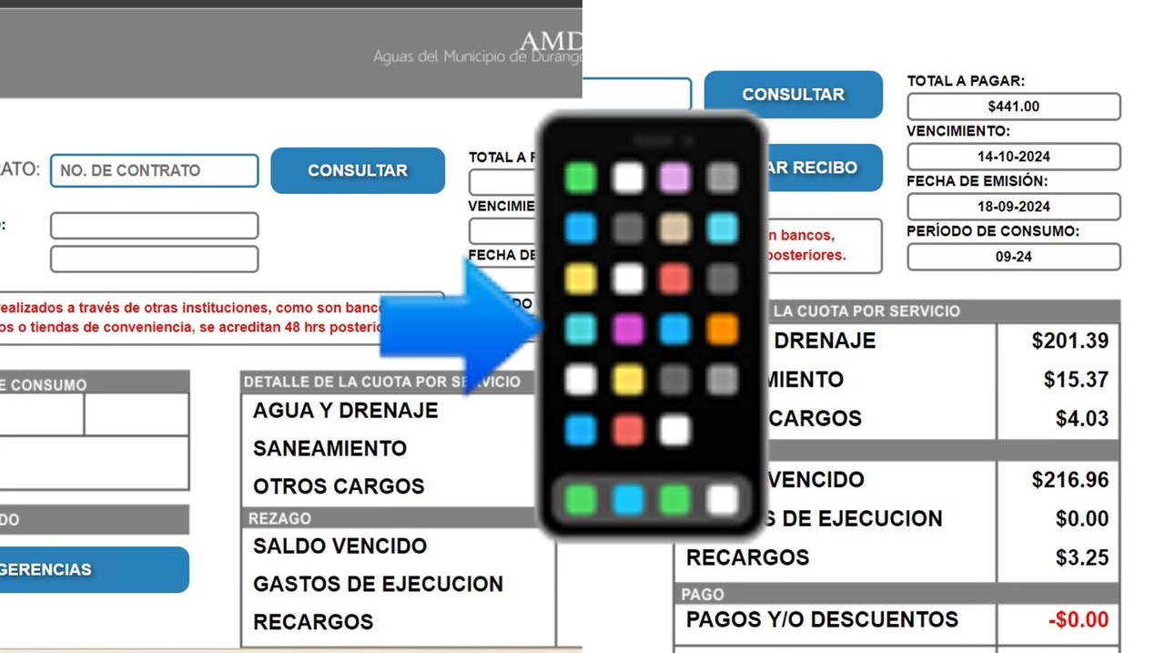 Aguas del Municipio de Durango ofrece el pago en línea. Foto: Especial.
