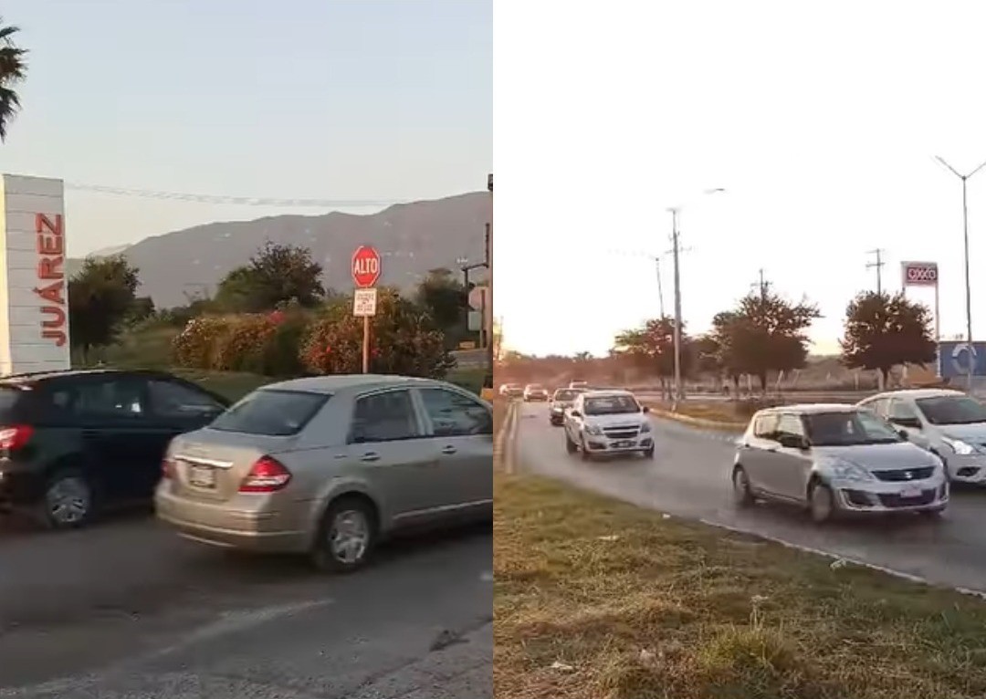 Autos movilizandose de manera más ágil y evitando el tráfico. Foto: Facebook Félix Arratia.