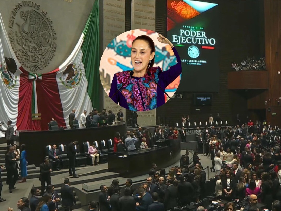 El pleno del Congreso de la Unión en la toma de protesta de Claudia Sheinbaum. Foto: Canva - Cámara de Diputados.