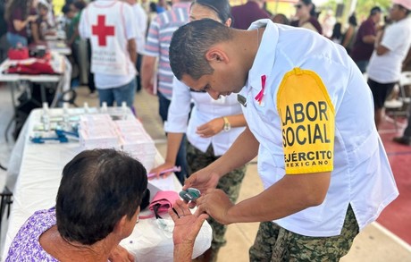 Ejército Mexicano y Guardia Nacional ofrecieron servicios de salud en La Ribera