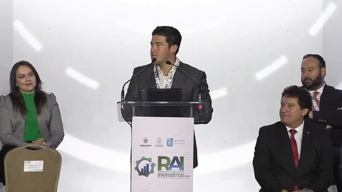 Samuel García, Gobernador de Nuevo León, en la Reunión Anual de Industriales (RAI) CONCAMIN 2024. . Foto: @samuelgarcias en Instagram.