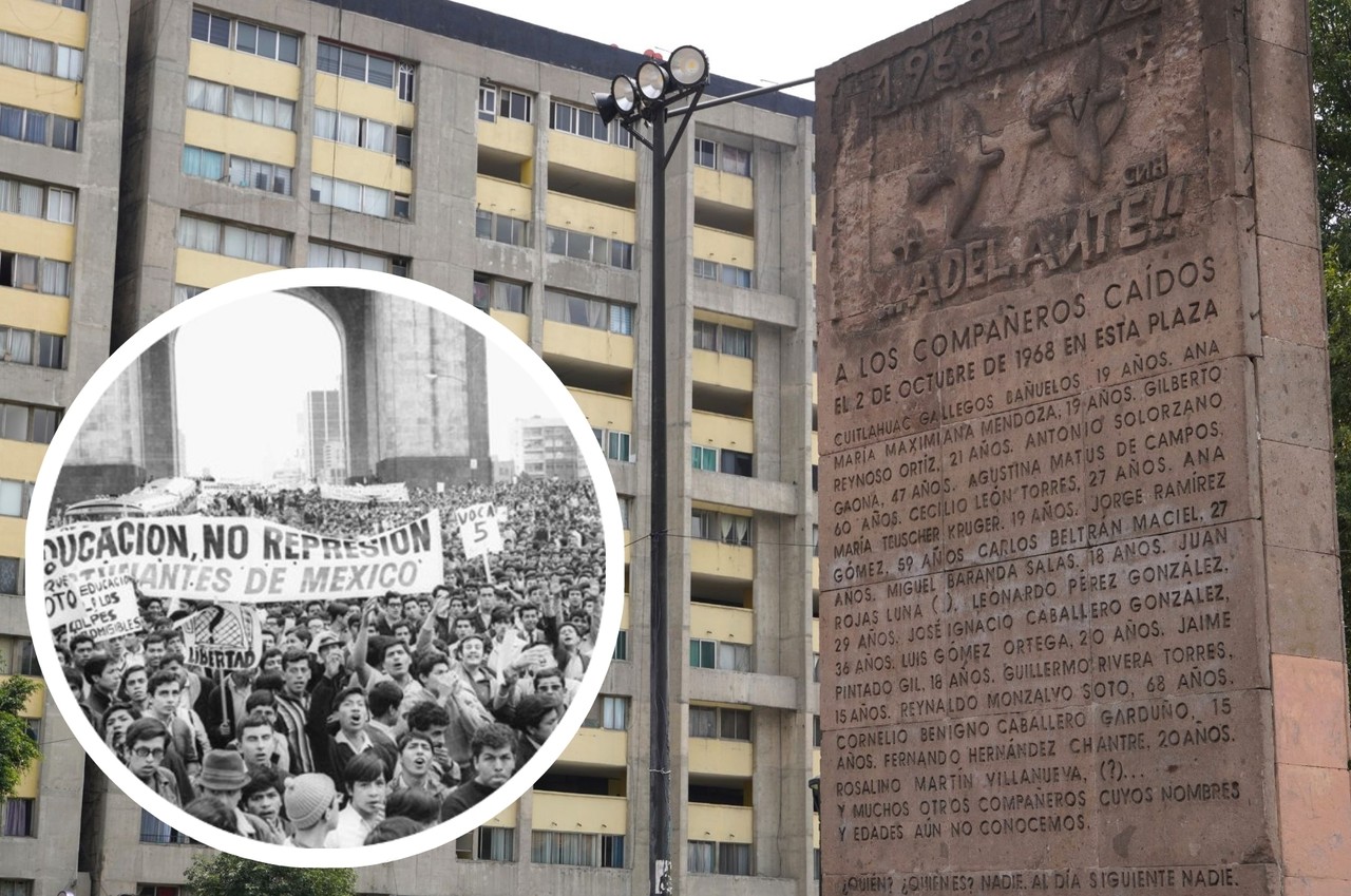 Estudiantes marcharán para conmemorar la matanza en Tlatelolco.Imagen: Sofía Jiménez. INAH/Gobierno de México.