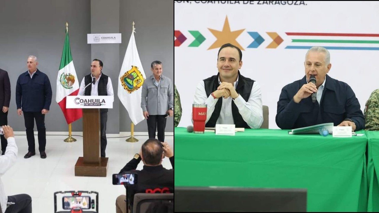 El gobernador Manolo Jiménez junto al alcalde de Torreón, Román Alberto Cepeda. (Fotografía: Gobierno de Coahuila)