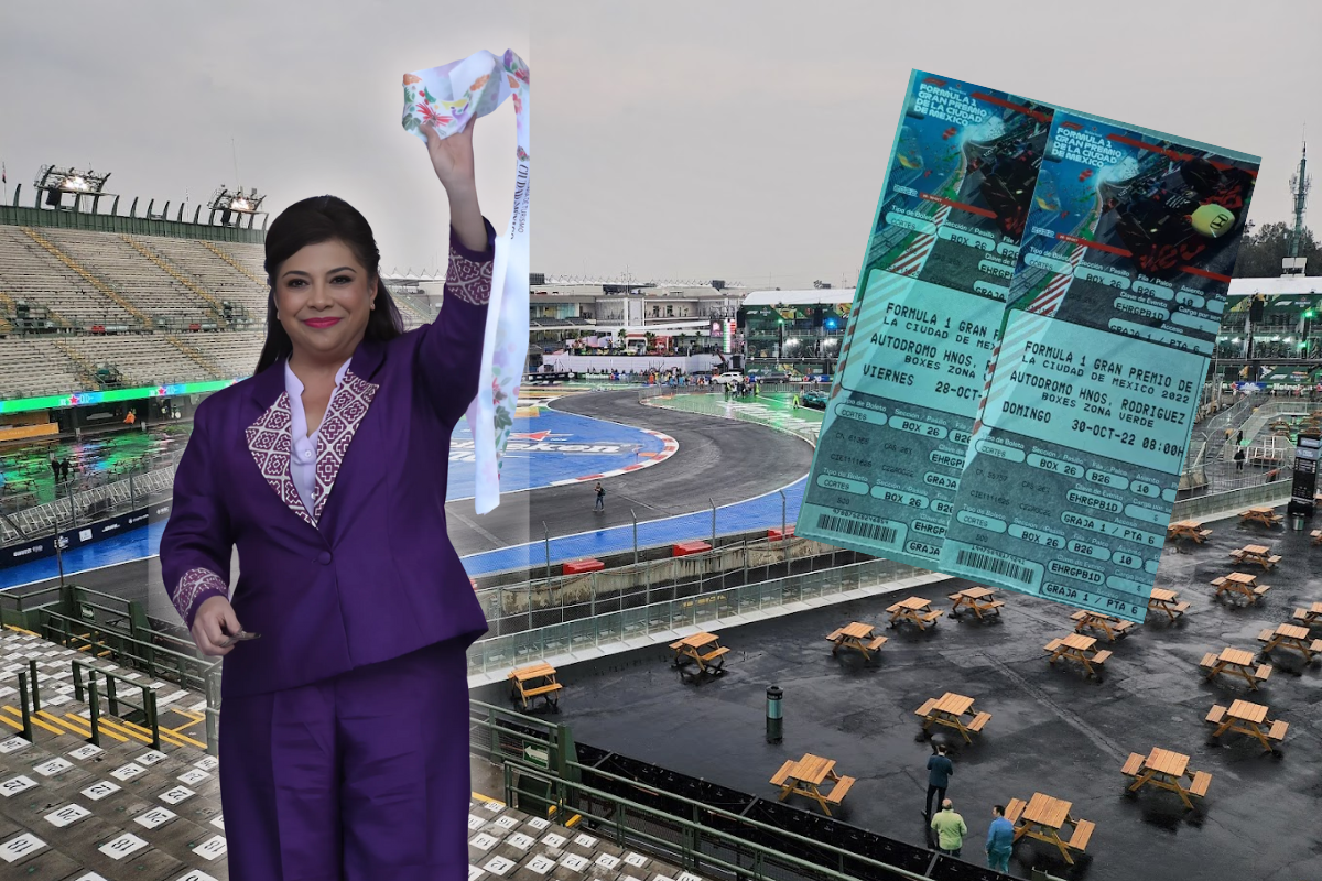 De fondo Autódromo Hermanos Rodríguez, Clara Brugada, boletos F1. Foto: google Maps/@ClaraBrugadaM/Mercado Libre