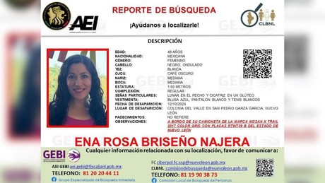 Desaparece mujer en San Pedro Garza García