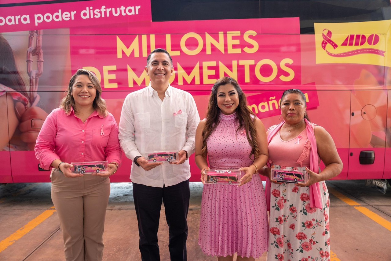 Caravana Rosa del ADO en Mérida. Foto: Cortesía