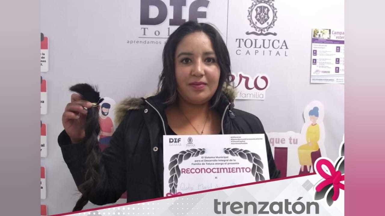 Así puedes donar tu cabello en Toluca para pelucas oncológicas en Trenzatón 2024. Foto: DIF Toluca