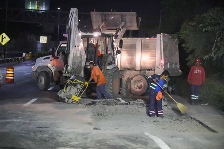 Monterrey comienza mejoras viales, arranca bacheo en Carretera Nacional