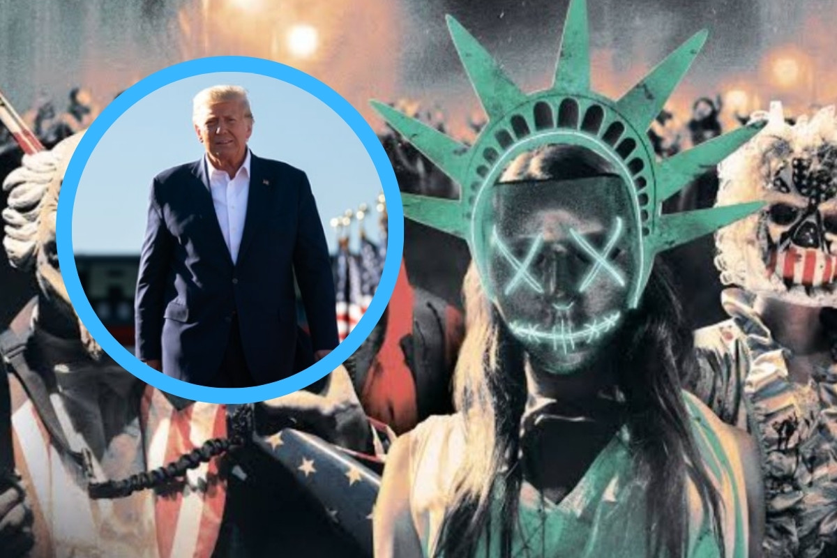 Donald Trump y personajes de La Purga. Foto: X Donald Trump y redes sociales