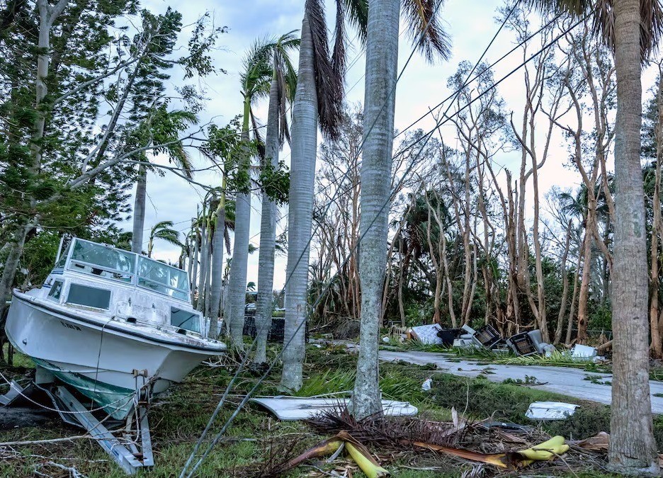 Los daños en una de las costas de Florida tras el paso de Milton. Foto: EL PAÍS.