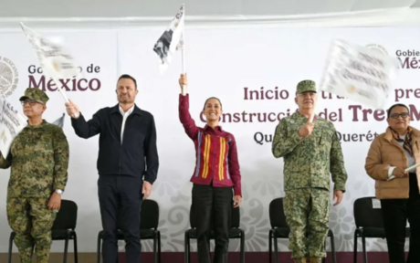 Claudia Sheinbaum da banderazo al proyecto del tren México - Querétaro