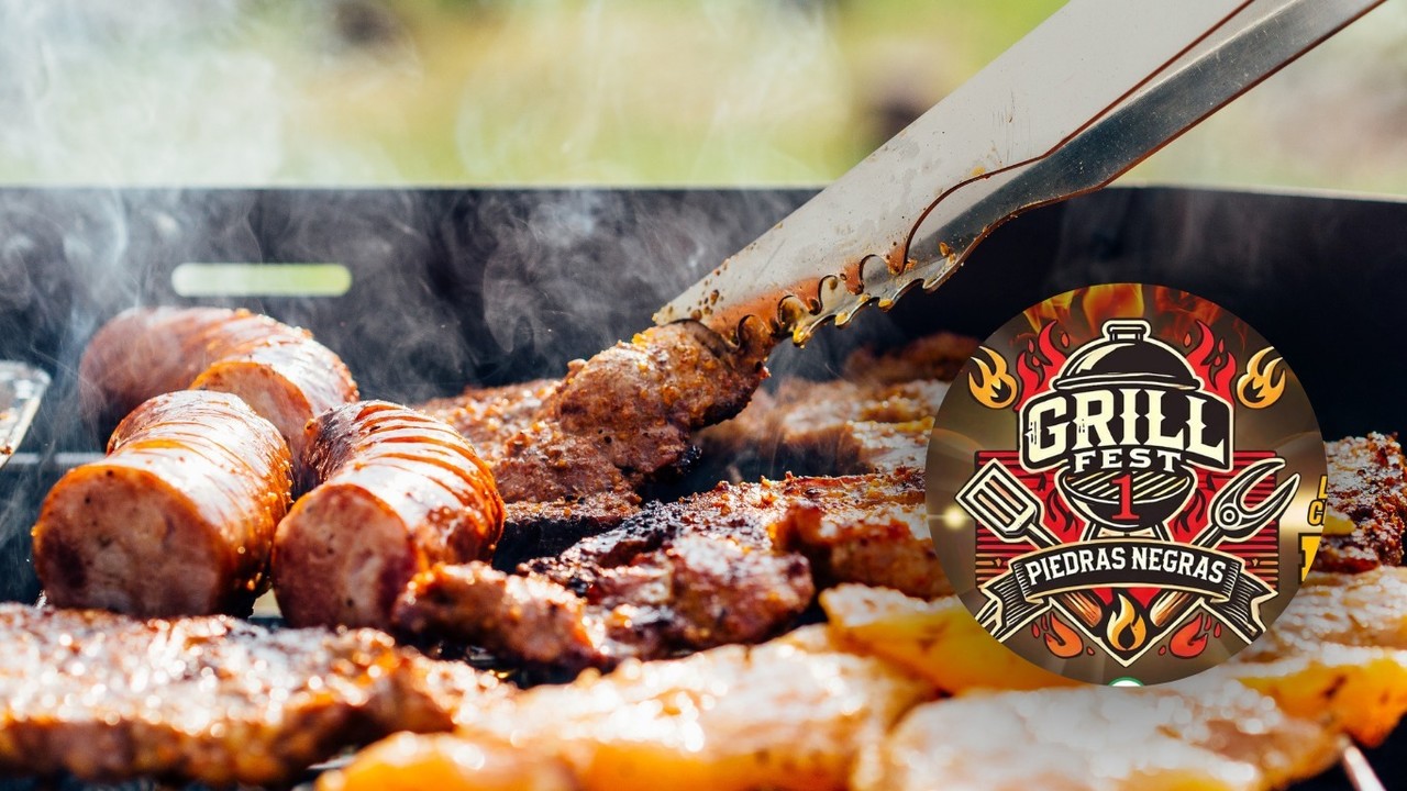 Carne asada en el Grill Fest / Foto: Canva y Gobierno de Piedras Negras