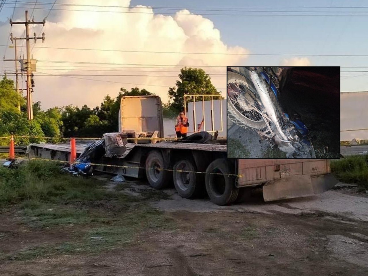 Un accidente dejó dos motociclistas heridos al grado que cada uno perdió una pierna tras ser impactados por un trailer la madrugada de este miércoles.- Foto ilustrativa