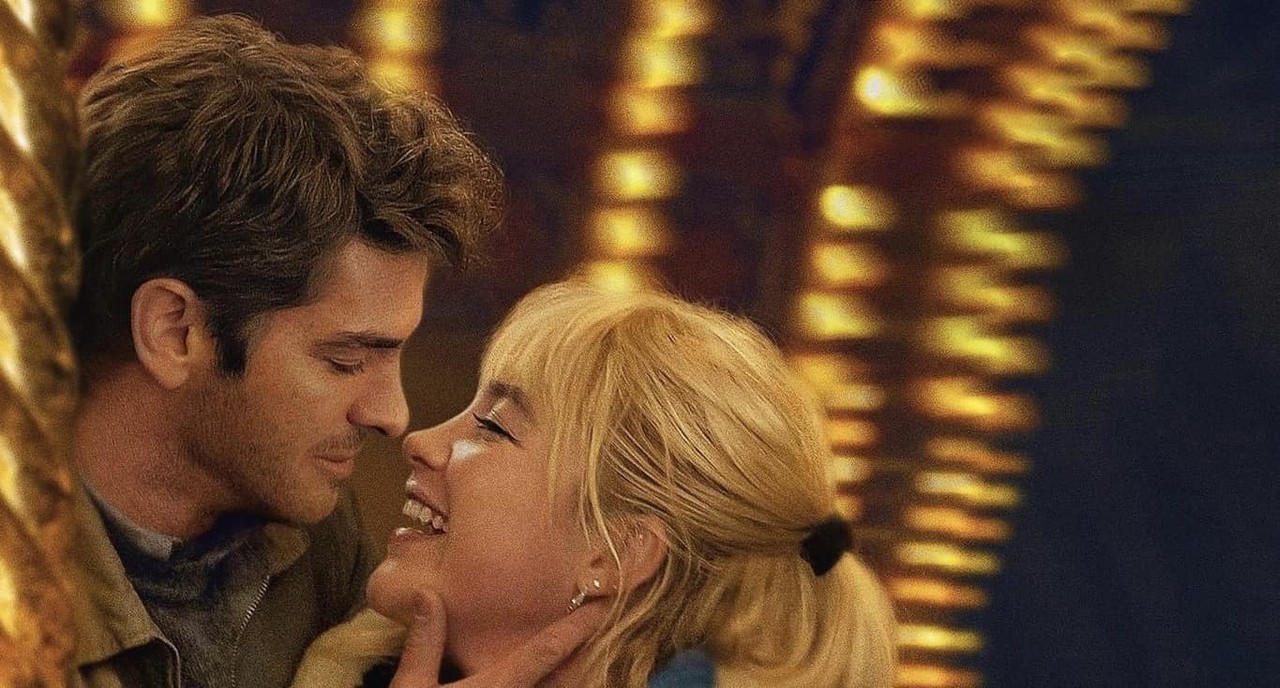 Andrew Garfield junto a Florence Pugh en la cinta, 'El Tiempo que Tenemos'. Foto: StudioCanal / Imagem Films