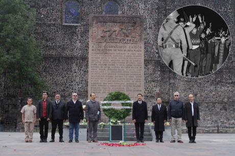 Martí Batres encabeza conmemoración del 2 de octubre en Tlatelolco