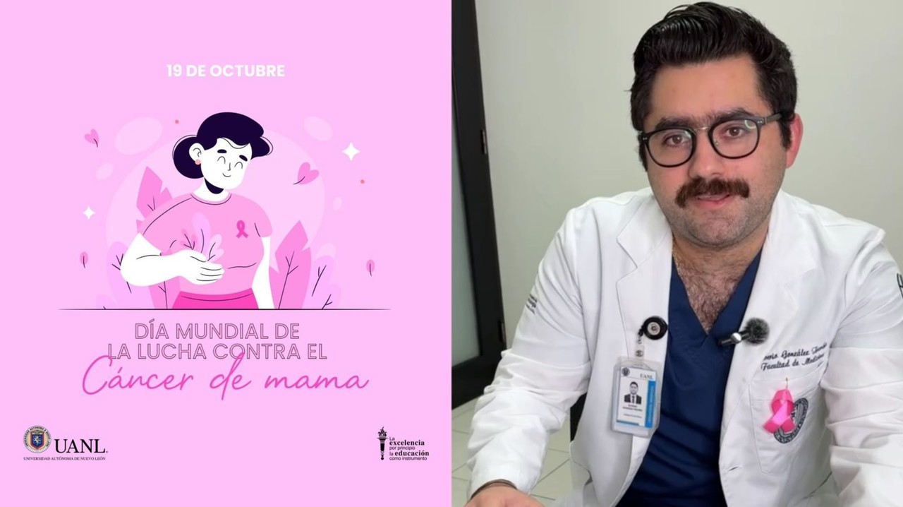 autoexploración es clave para la detección temprana del cáncer de mama. Foto: UANL en Facebook.