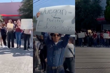 Estudiantes se manifiestan tras anuncio de cierre de UVM campus Monterrey