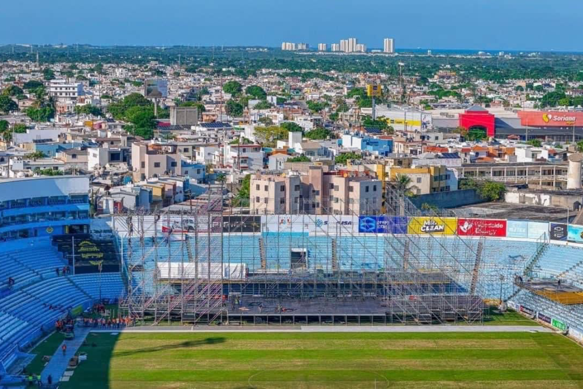 El Estadio Tamaulipas, ubicado en los límites entre los municipios conturbados de Tampico y Madero, será el escenario de la presentación de Luis Miguel. Foto: Carlos García