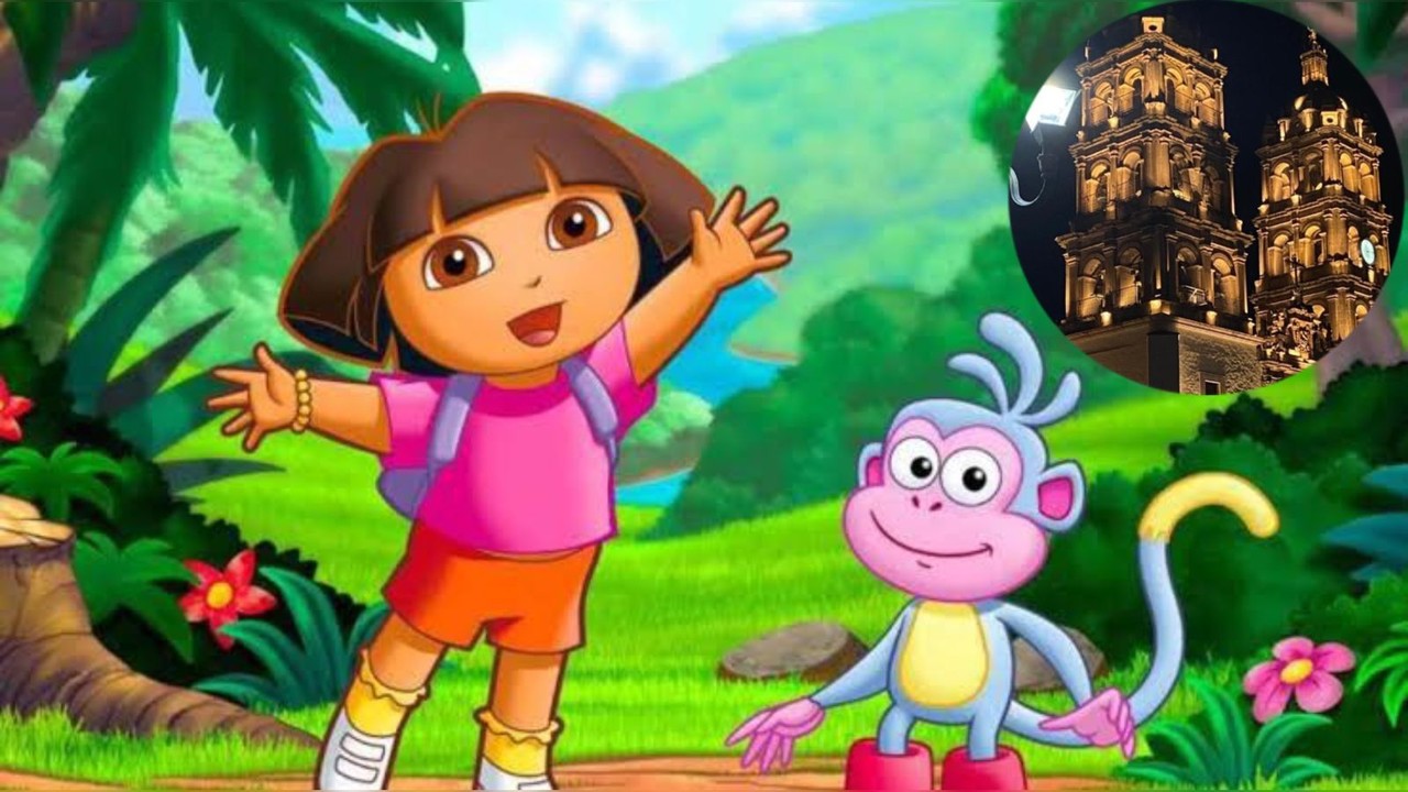 Dora la Exploradora junto a ‘Botas’. Foto; Radio Imagina e Irving Reyna.