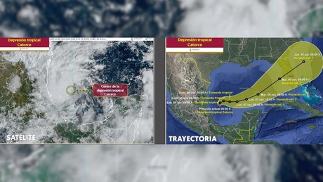 Depresión Tropical 14 se forma en el Golfo de México cerca de Yucatán