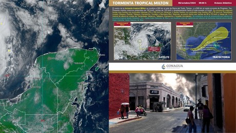 Tormenta tropical Milton causará fuertes lluvias en Mérida