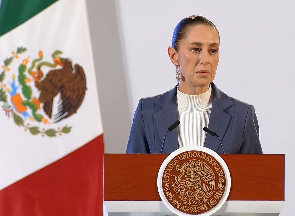 Claudia Sheinbaum en su primera conferencia Mañanera. Foto: YouTube Gobierno de México.