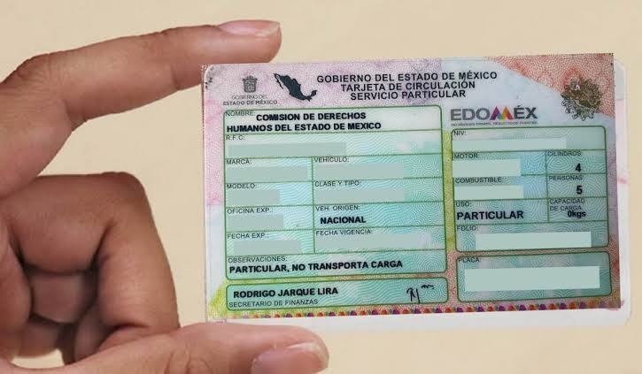 Tarjeta de circulación del Edomex 2023. Imagen: @Tolucalabella.