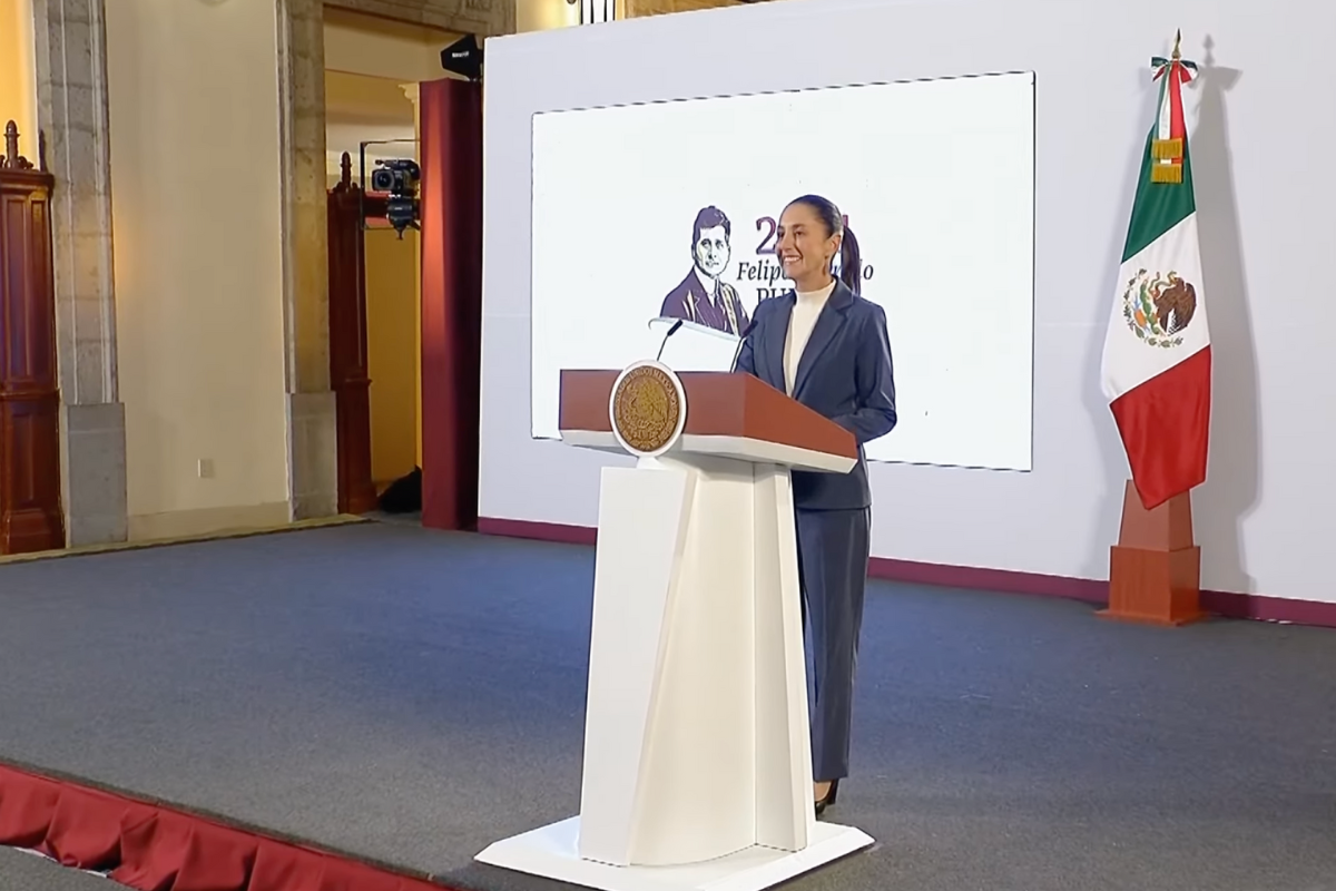 Claudia Sheinbaum en su primer conferencia matutina como presidenta. Foto: SS de conferencia de prensa