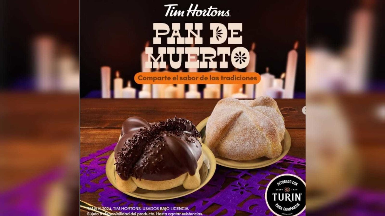 Tim Hortons tiene el pan de muerto y uno de ellos con chocolate Turín. Foto. Tim Hortons