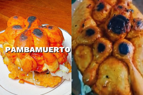 ¿'Pambamuerto'? Así es el nuevo invento de un pambazo en forma de pan de muerto